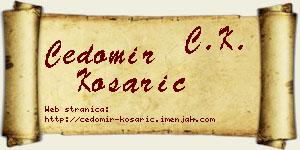 Čedomir Košarić vizit kartica